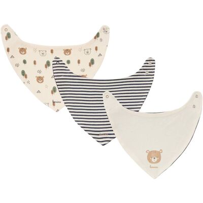 Bornino 3er-Pack Wende-Dreieckstücher Tiny Forest - blau natur - Unisex Bornino 3er-Pack Wende-Dreieckstücher Tiny Forest - blau natur - Unisex