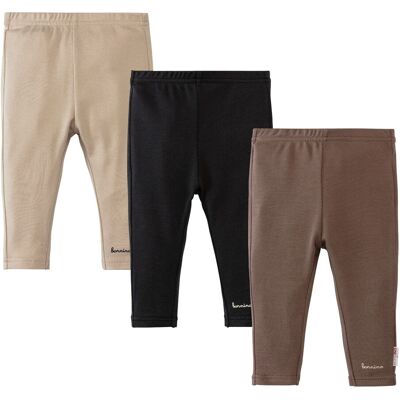 Bornino 3er-Pack Leggings - beige braun schwarz - Unisex - Size: 86 Bornino 3er-Pack Leggings - beige braun schwarz - Unisex - Size: 86