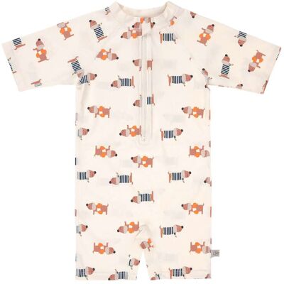 Lässig Schwimmanzug kurz mit UV-Schutz Dackel - natur mehrfarbig - Unisex - Size: 74 Lässig Schwimmanzug kurz mit UV-Schutz Dackel - natur mehrfarbig - Unisex - Size: 74