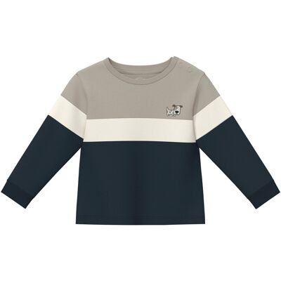 s.Oliver Shirt langarm Hund Colorblock - blau beige - Junge - Size: 92 s.Oliver Shirt langarm Hund Colorblock - blau beige - Junge - Size: 92