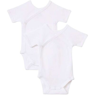 Petit Bateau 2er-Pack Wickelbodys kurzarm - weiss - Unisex - Size: 62 Petit Bateau 2er-Pack Wickelbodys kurzarm - weiss - Unisex - Size: 62