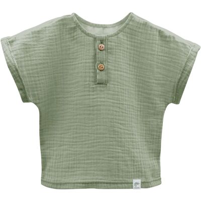 Maximo Musselin-T-Shirt - oliv - Junge - Size: 86 Maximo Musselin-T-Shirt - oliv - Junge - Size: 86