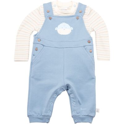 Bornino 2-tlg. Set Latzhose mit Shirt Kugelfisch - blau natur - Unisex - Size: 86 Bornino 2-tlg. Set Latzhose mit Shirt Kugelfisch - blau natur - Unisex - Size: 86