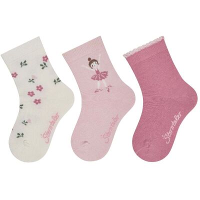 Sterntaler 3er-Pack Socken Blumen Ballerina - natur rosa - Maedchen - Size: 17 Sterntaler 3er-Pack Socken Blumen Ballerina - natur rosa - Maedchen - Size: 17