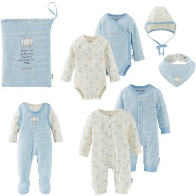 Bornino 8-tlg. Geschenkset Erstausstattung - blau - Junge - Size: 50 Bornino 8-tlg. Geschenkset Erstausstattung - blau - Junge - Size: 50