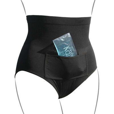 Slip Kaiserschlüpfer mit Kühlpad nach dem Kaiserschnitt - schwarz - Unisex - Size: M Slip Kaiserschlüpfer mit Kühlpad nach dem Kaiserschnitt - schwarz - Unisex - Size: M