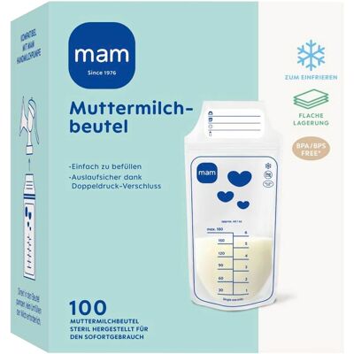 MAM 100er-Pack Muttermilchbeutel, 180 ml - transparent - Unisex MAM 100er-Pack Muttermilchbeutel, 180 ml - transparent - Unisex