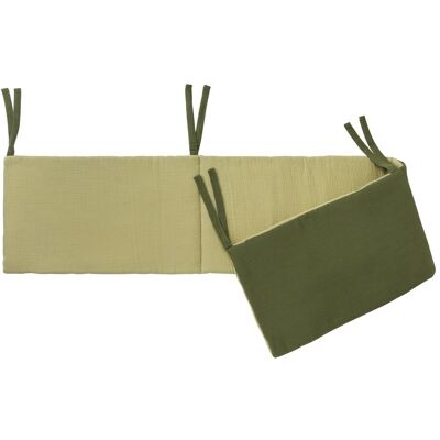 BORNINO HOME Wende-Nestchen Musselin 34x180 cm - gruen - Unisex BORNINO HOME Wende-Nestchen Musselin 34x180 cm - gruen - Unisex
