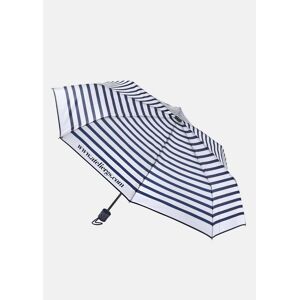 Goldner Fashion Regenschirm mit Streifendruck - winterweiß / blau - Gr. 0 von Goldner Fashion