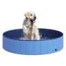PawHut Hundepool  Großes Schwimmbad für Hunde, Planschbecken aus PVC+Holz, Blau, Ø140xH30 cm, Ideal für den Sommer  Aosom.de