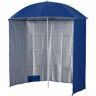 Outsunny Sonnenschirm  Strandschirm mit Seitenwand, Polyester, Blau, 2,2xH2,2m  Aosom.de