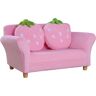 HOMCOM Kindersofa Erdbeere  Gemütliches Sofa & Sessel für Kinderzimmer, Softsofa Doppelsofa Einzelsofa, Kinder Stuhl  Aosom.de