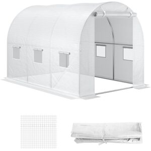 Outsunny Polyethylenfolie 3x2x2m Ersatzfolie mit 6 Fenster für Gartentunnel Gewächshaus Folientunnel aus Polyethylen Weiß Outsunny Polyethylenfolie 3x2x2m Ersatzfolie mit 6 Fenster für Gartentunnel Gewächshaus Folientunnel aus Polyethylen Weiß