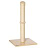 PawHut Kratzstamm für Katzen Kratzsäule aus Sisal stabiler Kratzbaum Kratz Spielzeug Katze mit Ball 60 cm Spanplatte Sisal Beige+Eiche 34 x 34 x 60 cm