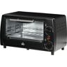 HOMCOM Mini Backofen 10 Liter 750W Kleiner Elektrobackofen mit Temperatur bis zu 230 ℃ Timer 60 Minuten Backblech und Rost 36,5x26x22 cm Schwarz