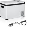 Outsunny Kühlbox Auto 30L mit LCD-Anzeige Kompressor Autokühlschrank elektrisch Boot Camper Reisen 12/24V DC und 110-240V AC Weiß