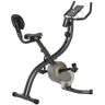 HOMCOM Heimtrainer Fahrrad  Trimmrad mit 16-stufig einstellbarem Magnetwiderstand & Spannseil, Schwarz+Grau, 51x97x115cm  Aosom.de