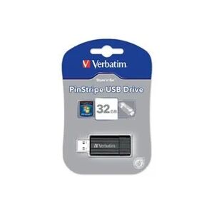 Verbatim PinStripe 32GB USB Stick - Schwarz