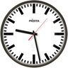 Peweta Wanduhr Kunststoff, Funk, Zifferblatt Balken, Schwarz