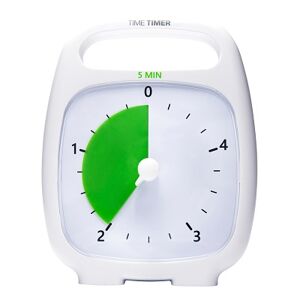 Time Timer Zeitdauer-Uhr "Plus", 5 Min., Weiß