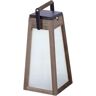 Les Jardins LED-Solarlaterne Tecka, Teakholz Duratec grau 39cm