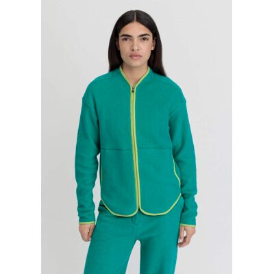 hessnatur Loungewear Fleece Jacke Relaxed ACTIVE LIGHT aus Bio-Baumwolle - grün Größe S hessnatur Loungewear Fleece Jacke Relaxed ACTIVE LIGHT aus Bio-Baumwolle - grün Größe S