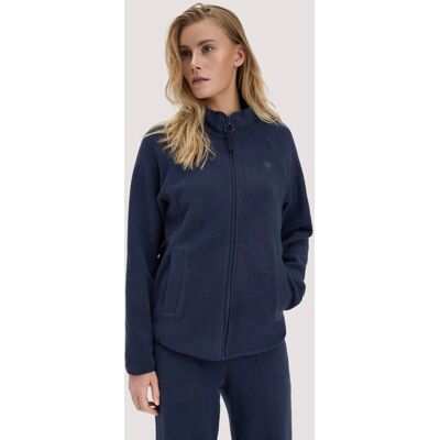 hessnatur Loungewear Fleece Jacke Relaxed ACTIVE LIGHT aus Bio-Baumwolle - blau Größe XL hessnatur Loungewear Fleece Jacke Relaxed ACTIVE LIGHT aus Bio-Baumwolle - blau Größe XL