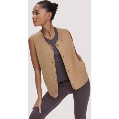 hessnatur Loungewear Fleece Weste Relaxed ACTIVE LIGHT aus Bio-Baumwolle - braun Größe L hessnatur Loungewear Fleece Weste Relaxed ACTIVE LIGHT aus Bio-Baumwolle - braun Größe L