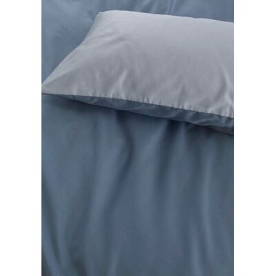 hessnatur Satin Wende Bettwäsche Set aus Bio-Baumwolle - blau Größe 200x200+2x80x80 cm hessnatur Satin Wende Bettwäsche Set aus Bio-Baumwolle - blau Größe 200x200+2x80x80 cm