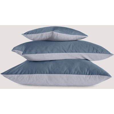 hessnatur Satin Wende-Kissenbezug aus Bio-Baumwolle - blau Größe 40x40 cm hessnatur Satin Wende-Kissenbezug aus Bio-Baumwolle - blau Größe 40x40 cm