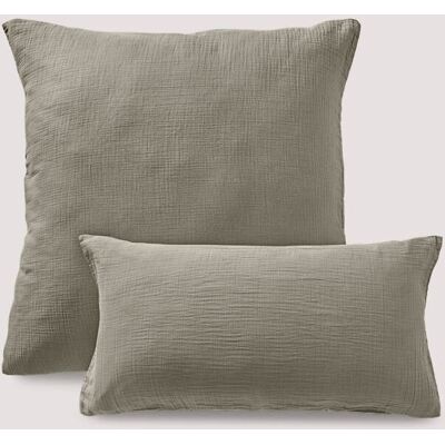 hessnatur - Musselin Kissenbezug - grün - 40x80 cm - Pillow Cover hessnatur - Musselin Kissenbezug - grün - 40x80 cm - Pillow Cover