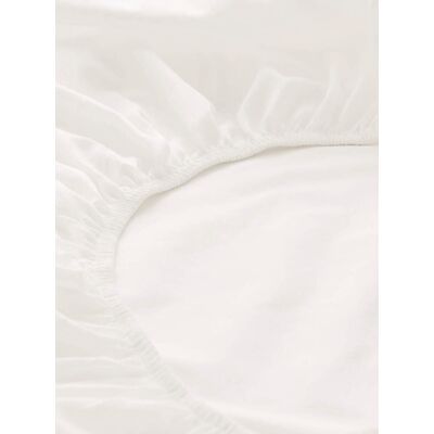 hessnatur Satin Spannbettlaken aus Bio-Baumwolle - weiß Größe 90-100x200 cm hessnatur Satin Spannbettlaken aus Bio-Baumwolle - weiß Größe 90-100x200 cm