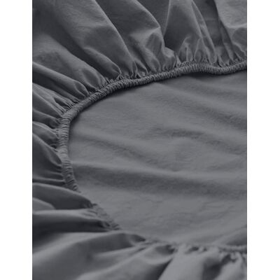 hessnatur Perkal Spannbettlaken aus Bio-Baumwolle - grau Größe 90-100x200 cm hessnatur Perkal Spannbettlaken aus Bio-Baumwolle - grau Größe 90-100x200 cm