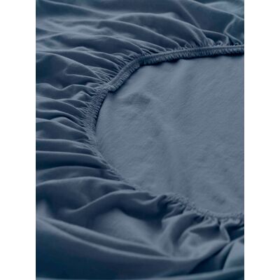 hessnatur Jersey Spannbettlaken aus Bio-Baumwolle - blau Größe 140-160x200 cm hessnatur Jersey Spannbettlaken aus Bio-Baumwolle - blau Größe 140-160x200 cm
