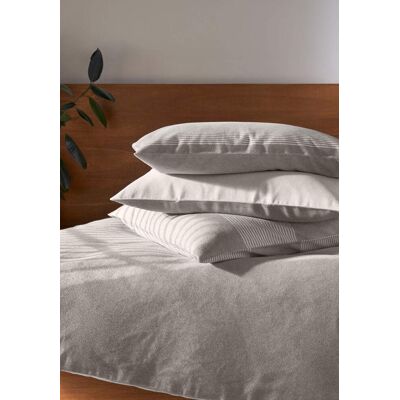 hessnatur Biber Bettwäsche-Set SEON aus Bio-Baumwolle - grau Größe 240x220+2x80x80 cm hessnatur Biber Bettwäsche-Set SEON aus Bio-Baumwolle - grau Größe 240x220+2x80x80 cm