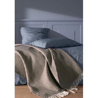 hessnatur Flanell Bettwäsche-Set XABI aus Bio-Baumwolle - blau Größe 135x200+80x80 cm hessnatur Flanell Bettwäsche-Set XABI aus Bio-Baumwolle - blau Größe 135x200+80x80 cm
