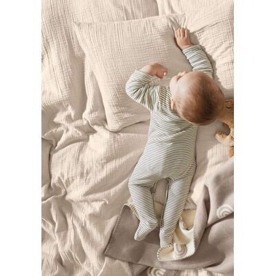hessnatur Baby Musselin Bettwäsche aus Bio-Baumwolle - beige Größe 100x135+40x60 cm hessnatur Baby Musselin Bettwäsche aus Bio-Baumwolle - beige Größe 100x135+40x60 cm