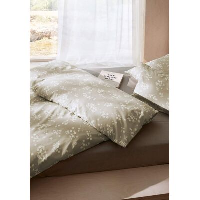 hessnatur Renforcé Bettwäsche Set HANAMI aus Bio-Baumwolle - grün Größe 135x200+40x80 cm hessnatur Renforcé Bettwäsche Set HANAMI aus Bio-Baumwolle - grün Größe 135x200+40x80 cm