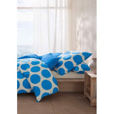 hessnatur Renforcé Bettwäsche Set BOLLO aus Bio-Baumwolle - blau Größe 155x220+80x80 cm hessnatur Renforcé Bettwäsche Set BOLLO aus Bio-Baumwolle - blau Größe 155x220+80x80 cm