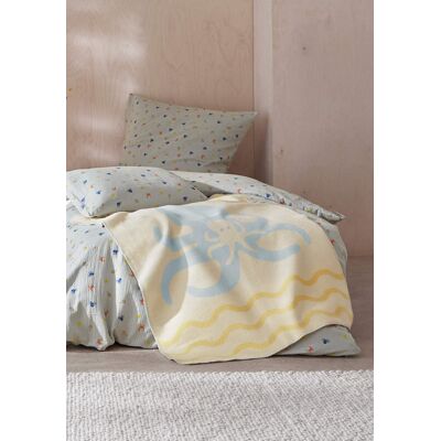 hessnatur Baby & Kinder Decke aus Bio-Baumwolle - blau Größe 75x100 cm hessnatur Baby & Kinder Decke aus Bio-Baumwolle - blau Größe 75x100 cm