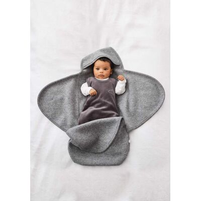 hessnatur Baby Walksack aus Bio-Merinowolle - grau Größe 76 cm hessnatur Baby Walksack aus Bio-Merinowolle - grau Größe 76 cm
