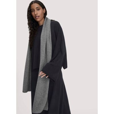 hessnatur Damen Strick Schal aus Bio-Merinowolle mit Cashmere - grau Größe 35x208 cm hessnatur Damen Strick Schal aus Bio-Merinowolle mit Cashmere - grau Größe 35x208 cm