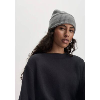 hessnatur Damen Strick Mütze aus Bio-Merinowolle mit Cashmere - grau Größe 1size hessnatur Damen Strick Mütze aus Bio-Merinowolle mit Cashmere - grau Größe 1size