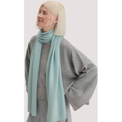 hessnatur Damen Strick Schal aus Bio-Merinowolle mit Cashmere - grün Größe 35x208 cm hessnatur Damen Strick Schal aus Bio-Merinowolle mit Cashmere - grün Größe 35x208 cm