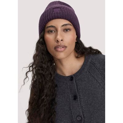 hessnatur Damen Strick Mütze aus Bio-Baumwolle mit Schurwolle und recycelter Wolle - lila Größe 1size hessnatur Damen Strick Mütze aus Bio-Baumwolle mit Schurwolle und recycelter Wolle - lila Größe 1size