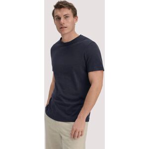hessnatur Herren T-Shirt Regular aus Leinen und Bio-Baumwolle - blau Größe 56 hessnatur Herren T-Shirt Regular aus Leinen und Bio-Baumwolle - blau Größe 56