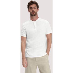 hessnatur Herren Henley T-Shirt Regular aus Leinen und Bio-Baumwolle - weiß Größe 48 hessnatur Herren Henley T-Shirt Regular aus Leinen und Bio-Baumwolle - weiß Größe 48