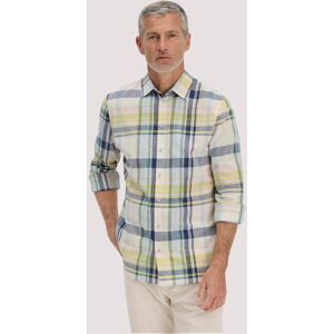 hessnatur Herren Karo Hemd Regular aus Bio-Baumwolle mit Leinen - blau Größe M (39/40) hessnatur Herren Karo Hemd Regular aus Bio-Baumwolle mit Leinen - blau Größe M (39/40)