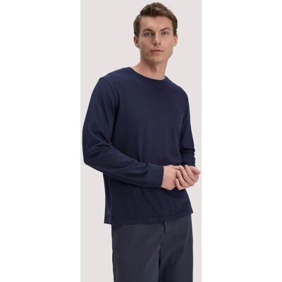 hessnatur Herren Heavy Jersey Longsleeve Relaxed aus Bio-Baumwolle - blau Größe 54 hessnatur Herren Heavy Jersey Longsleeve Relaxed aus Bio-Baumwolle - blau Größe 54