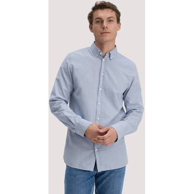 hessnatur Herren Oxford Hemd Regular aus Bio-Baumwolle - blau Größe L (41/42) hessnatur Herren Oxford Hemd Regular aus Bio-Baumwolle - blau Größe L (41/42)